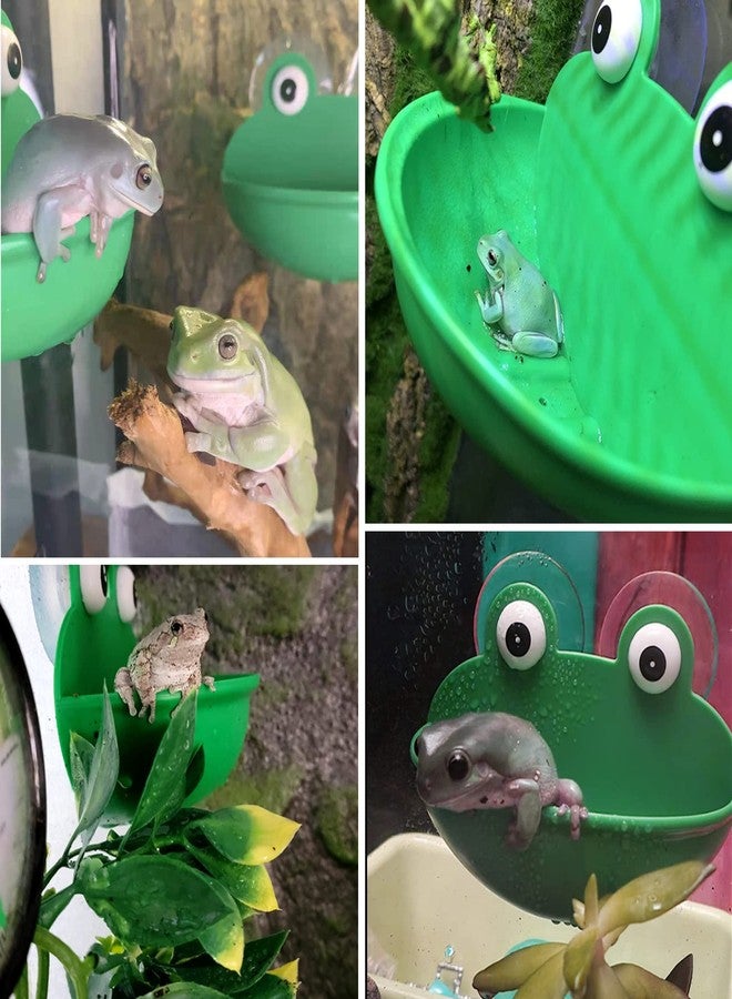 JSLZF Tree Frog Tank Accessories 2 PCS Frog Habitat Platform Decoration Toad Terrarium Decor Plastic Aquarium Decor with Sucker Wall-Mounted Tank Decoration - Image 3